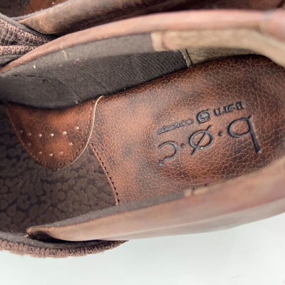 Born Womens Daphnes Clog Size 10 Brown Leather Wedge Heel Work Shoe Comfy - Picture 11 of 15